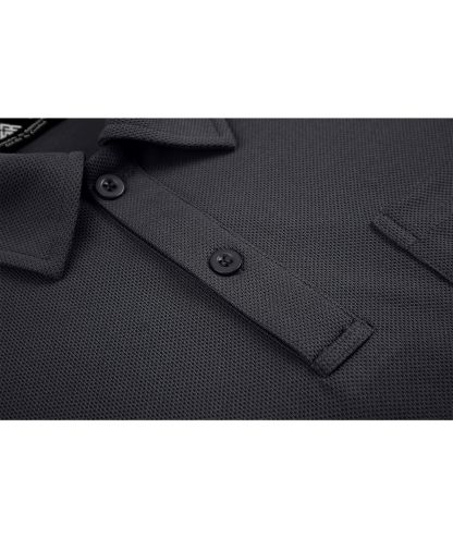 Men's Dark Gray Dri Fit Solid Color Polo Shirt