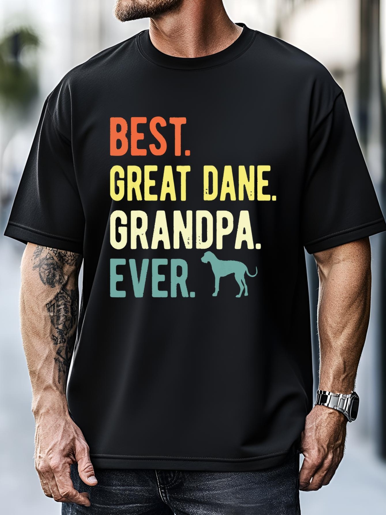 Unisex Best Great Dane Grandpa Ever Dog Lovers Fathers Day T-Shirt