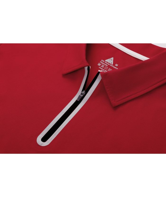 Men's 1/4 Zipper Solid Color Golf Polo Shirt