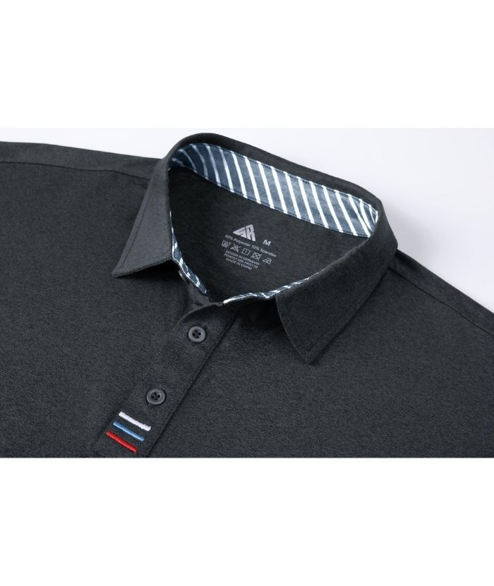 Men's Solid Color Slim Fit Polo Shirt