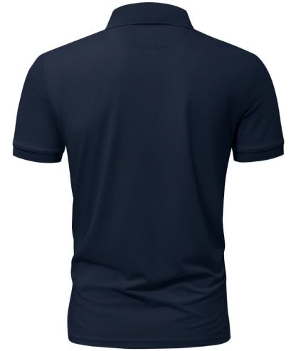 Men's Button Up Dri Fit Solid Color Polo Shirt