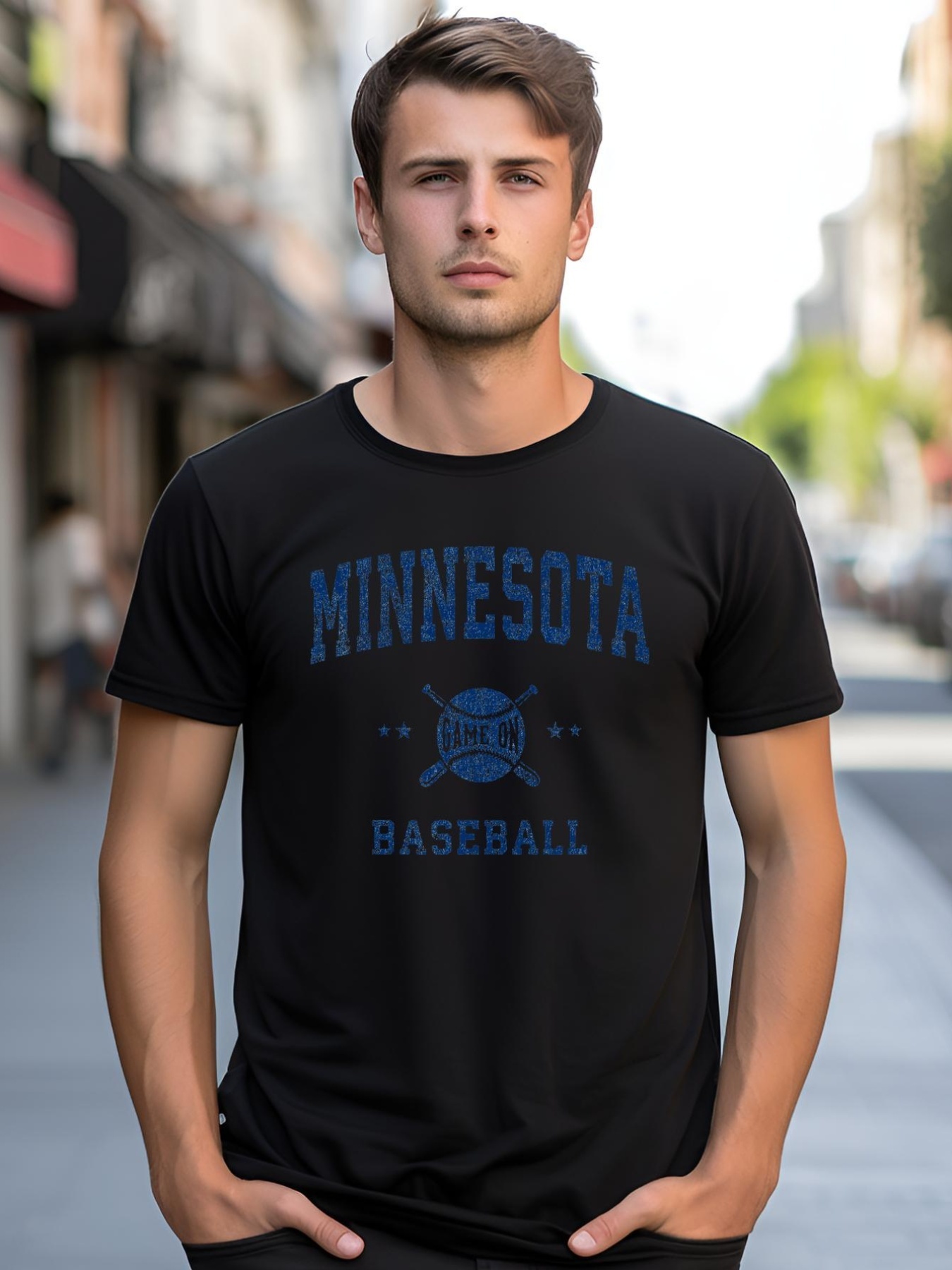 Unisex Minnesota Vintage Baseball Throwback Retro Design shirt  Graphic Tee