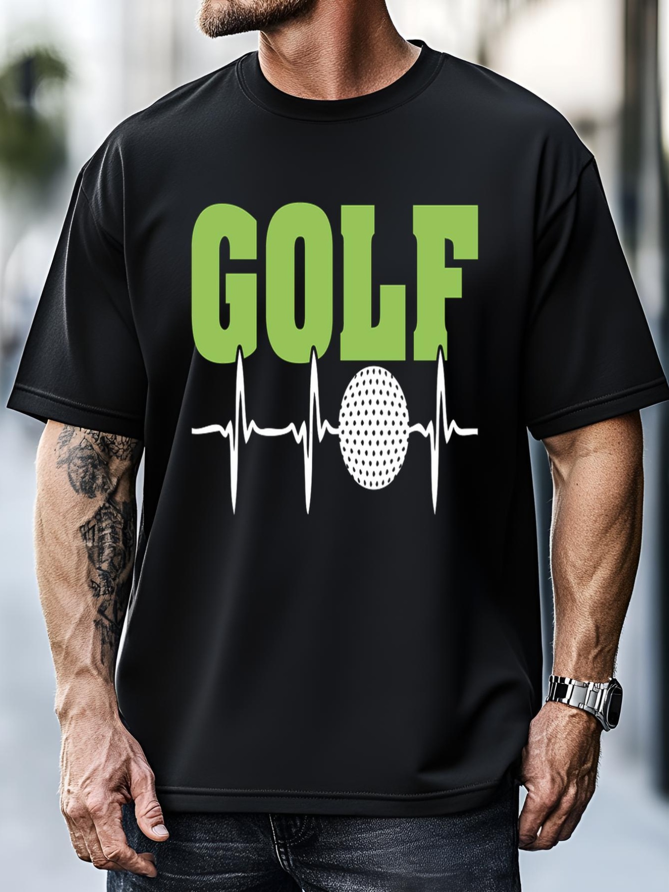 Unisex Golf Dad Heartbeat Gift For Father's Day T-Shirt