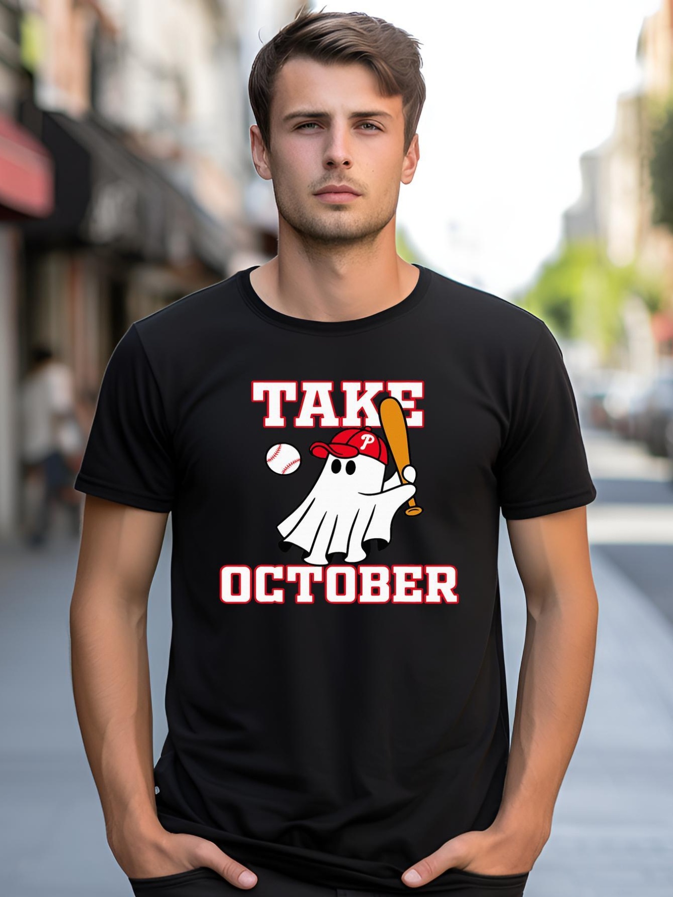 Unisex Philly Take October Philadelphia Ghost Baseball shirt  Graphic Tee