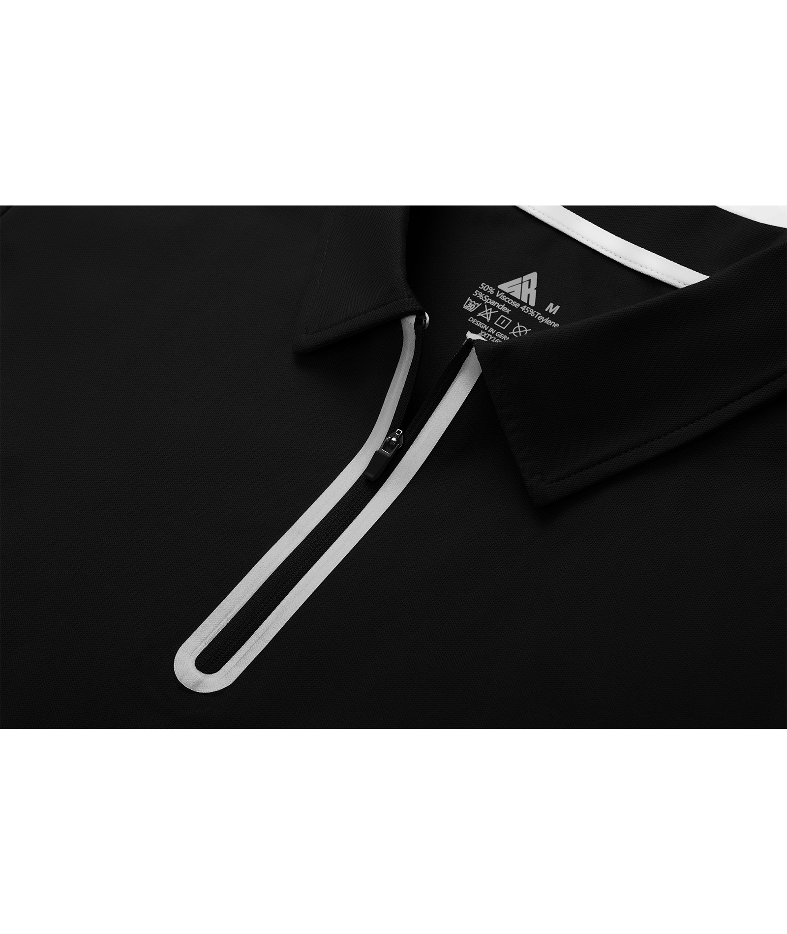 Men's 1/4 Zipper Solid Color Golf Polo Shirt