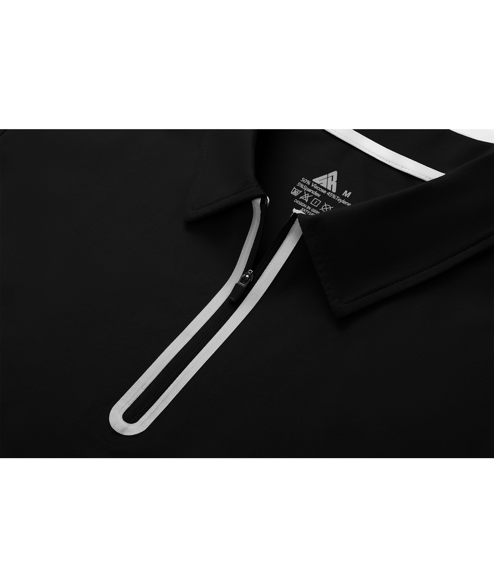 Men's 1/4 Zipper Solid Color Golf Polo Shirt