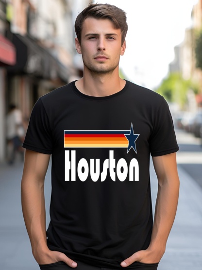 Unisex Houston Texas Baseball Colors Logo shirt  Graphic Tee