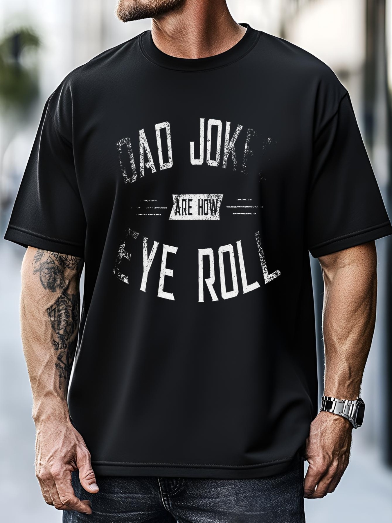 Unisex Dad Jokes Are How Eye Roll Gift Funny Fathers Day T-Shirt