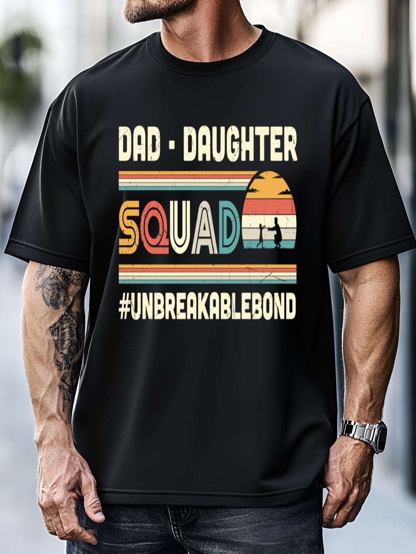 Unisex Dad Daughter Squad Unbreakable Bond FatherS Day Gift Great Gift T-Shirt
