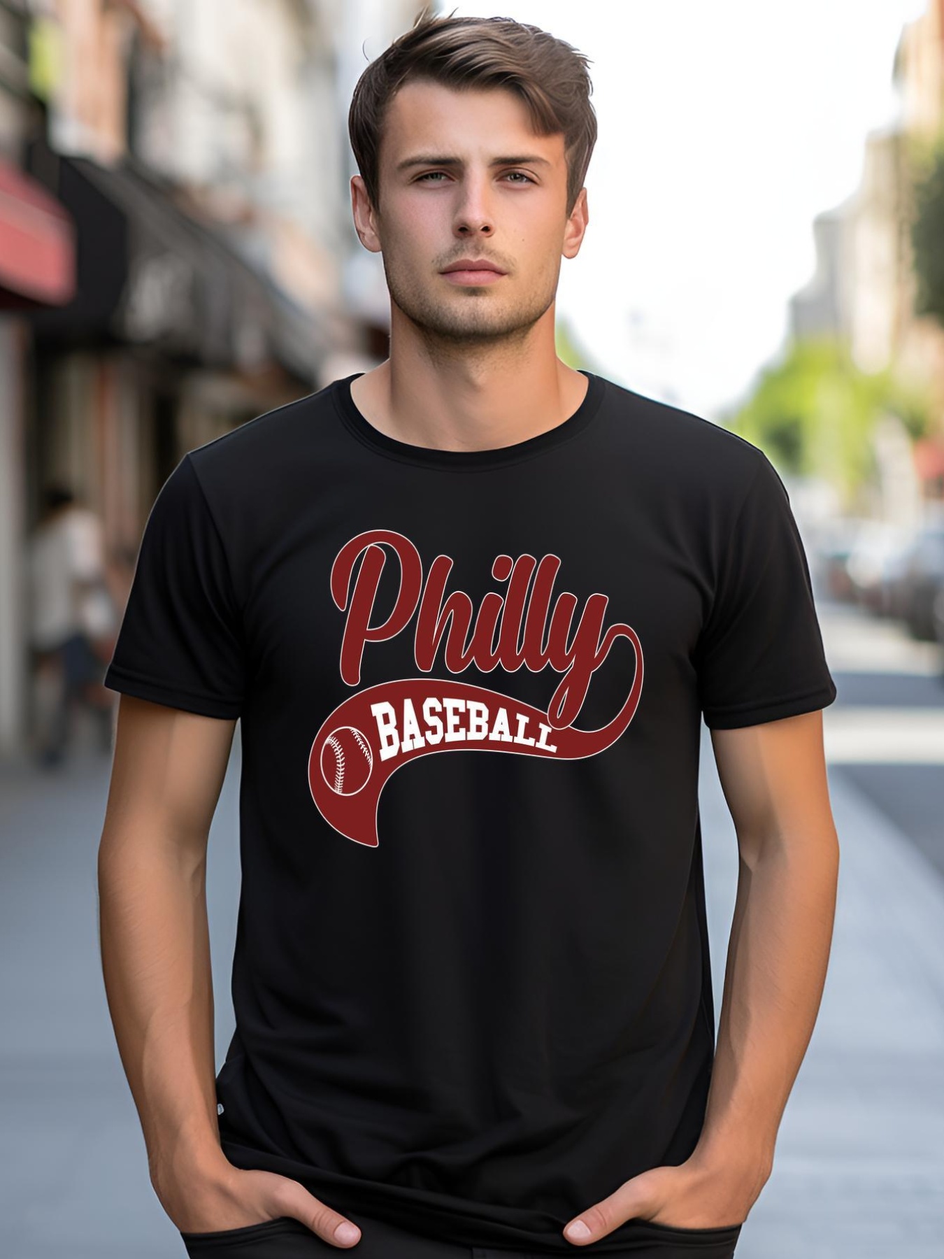 Unisex Sporty Philly Baseball Logo shirt  Graphic Tee