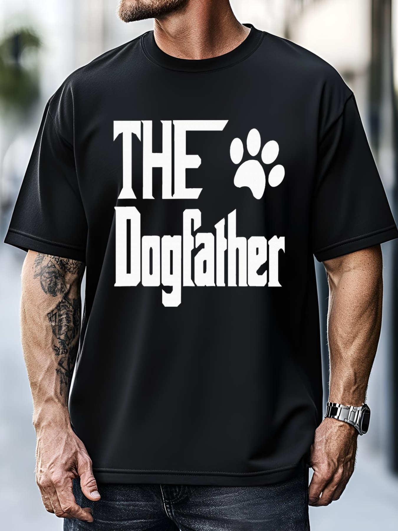 Unisex The Dogfather Dog Father Dad T-Shirt