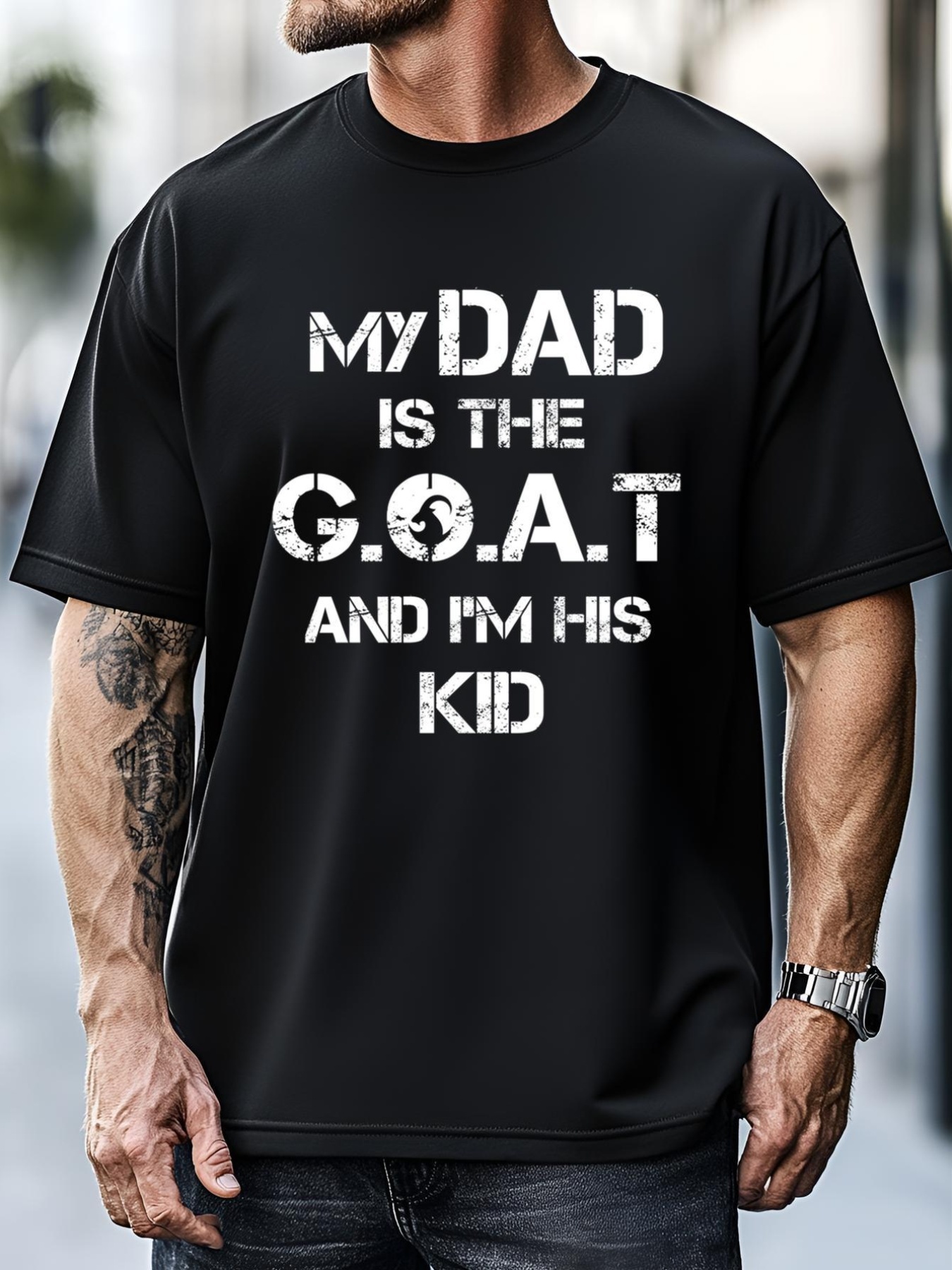 Unisex FatherS Day My Dad Is The Goat And IM His Funny Gift T-Shirt