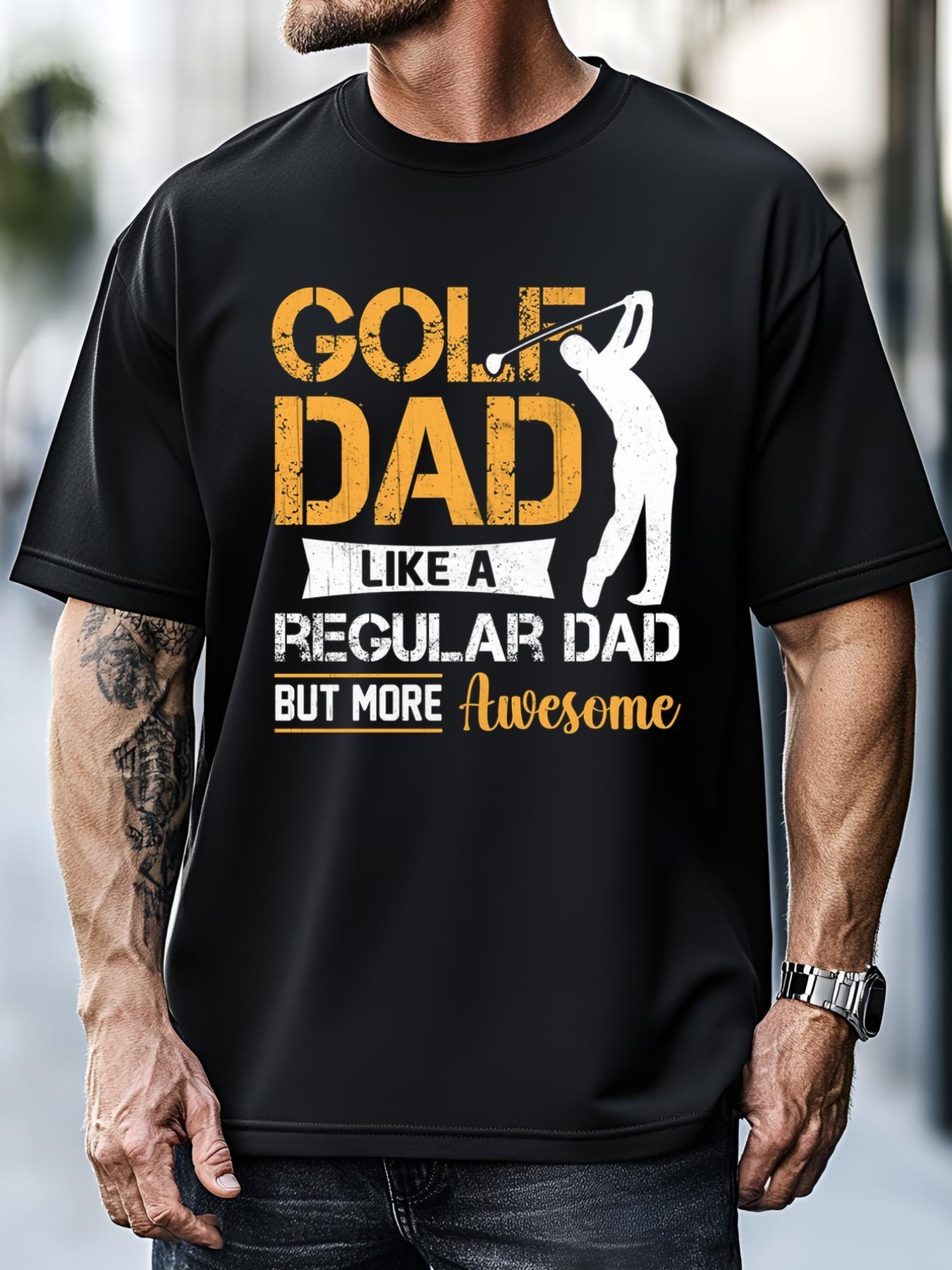 Unisex Golf Dad Like A Regular Dad But More Awesome Gift For Father's Day T-Shirt