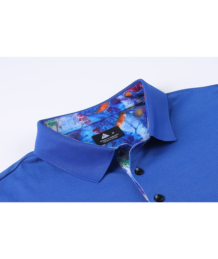 Men's Slim Fit Tennis Solid Color Polo Shirt