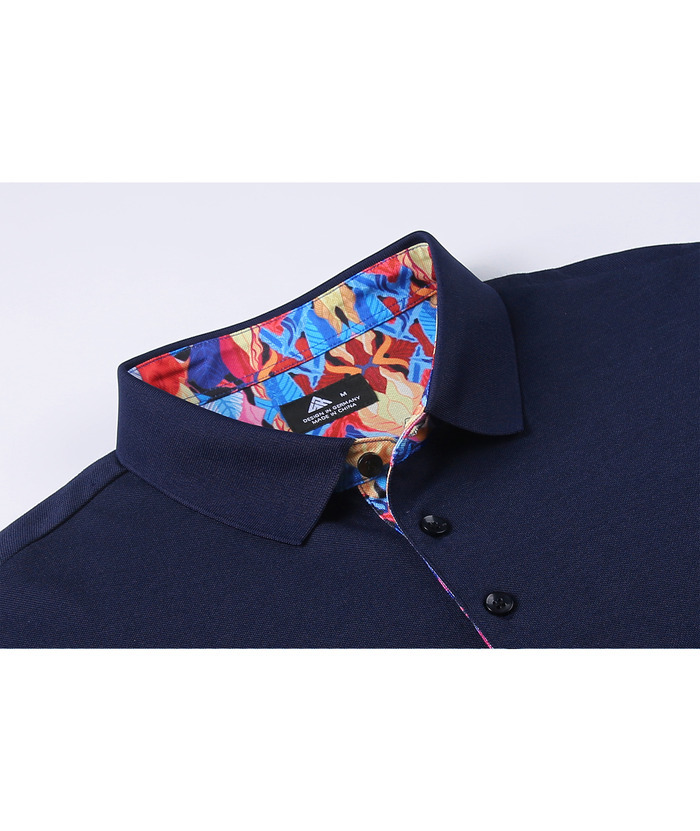 Men's Slim Fit Tennis Solid Color Polo Shirt