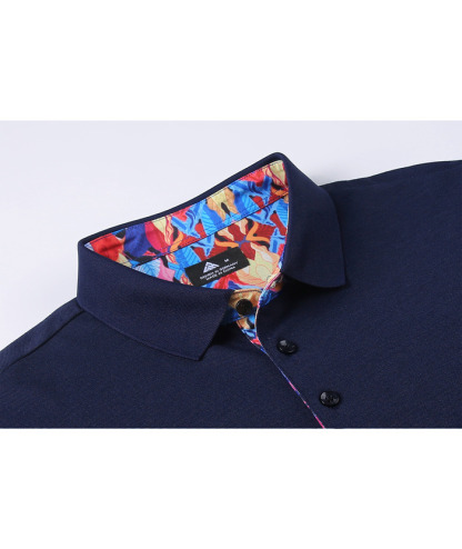 Men's Slim Fit Tennis Solid Color Polo Shirt