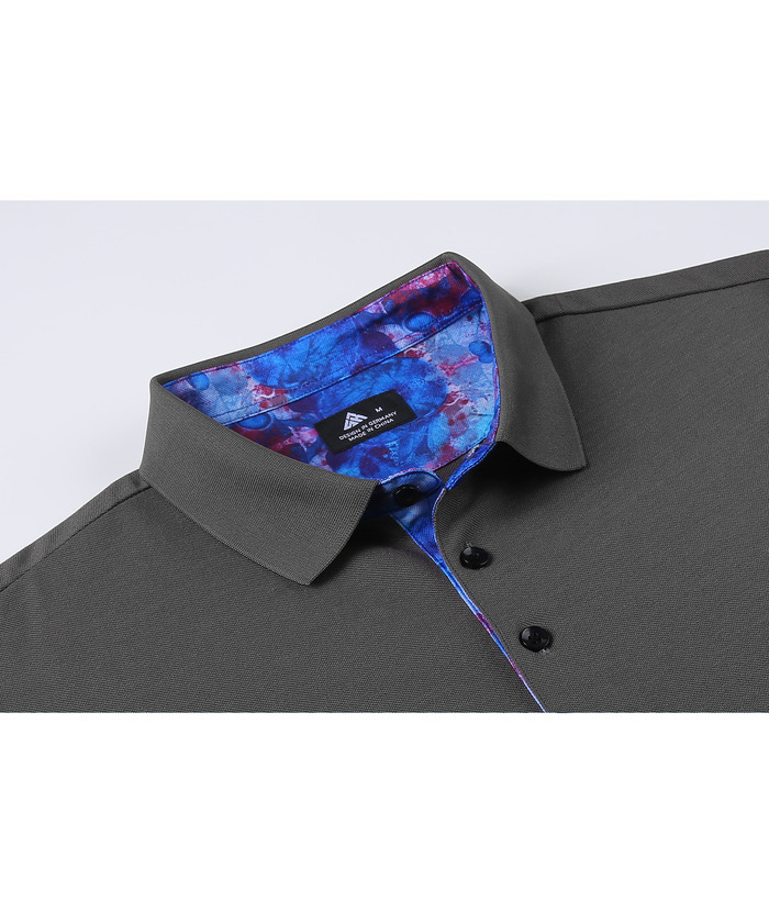 Men's Slim Fit Tennis Solid Color Polo Shirt