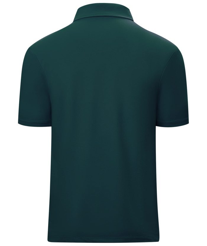 Men's 1/4 Zipper Solid Color Golf Polo Shirt