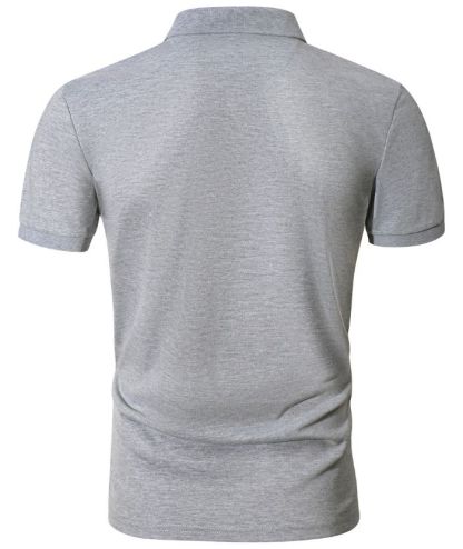 Men's Button Up Dri Fit Solid Color Polo Shirt