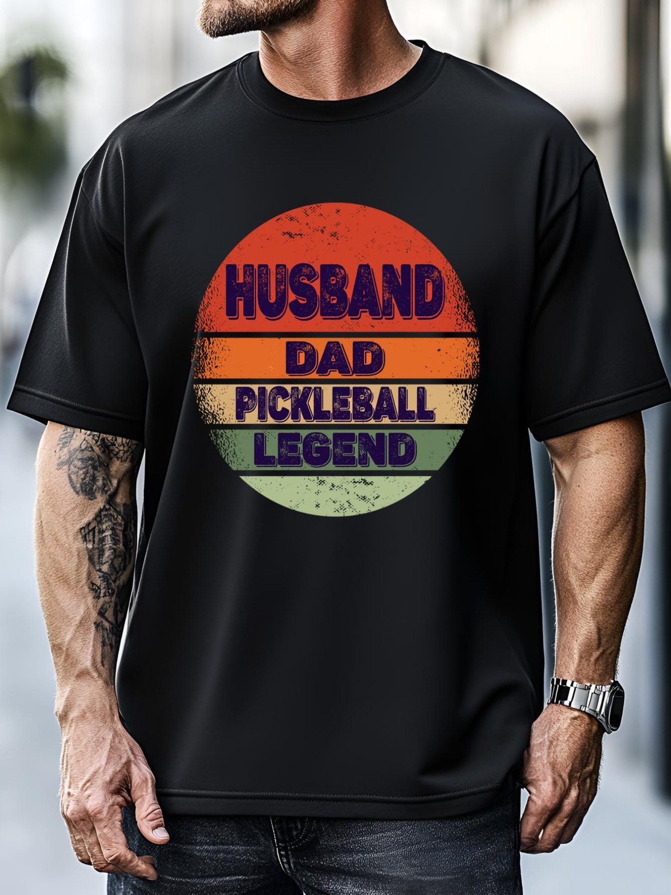 Unisex Husband Dad Legend Pickleball Funny Vintage Fathers Day Dad Gift T-Shirt