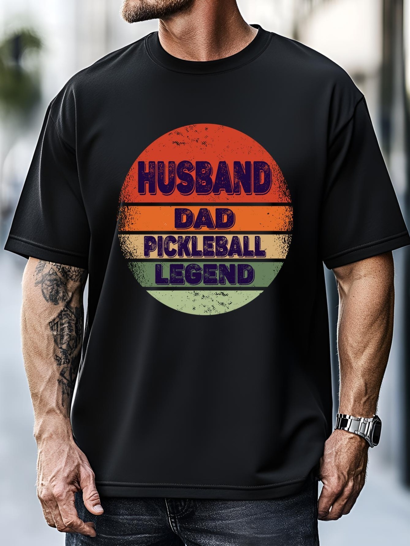 Unisex Husband Dad Legend Pickleball Funny Vintage Fathers Day Dad Gift T-Shirt