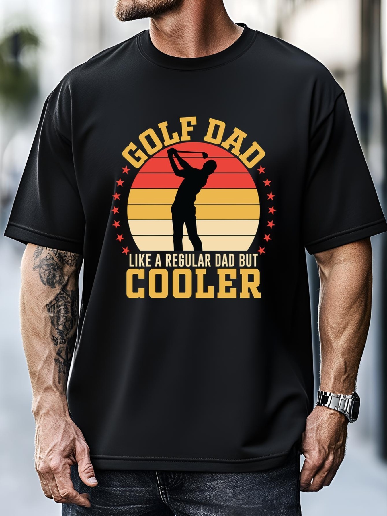 Unisex Retro Golf Dad Like A Regular Dad But Cooler Gift For Father's Day T-Shirt
