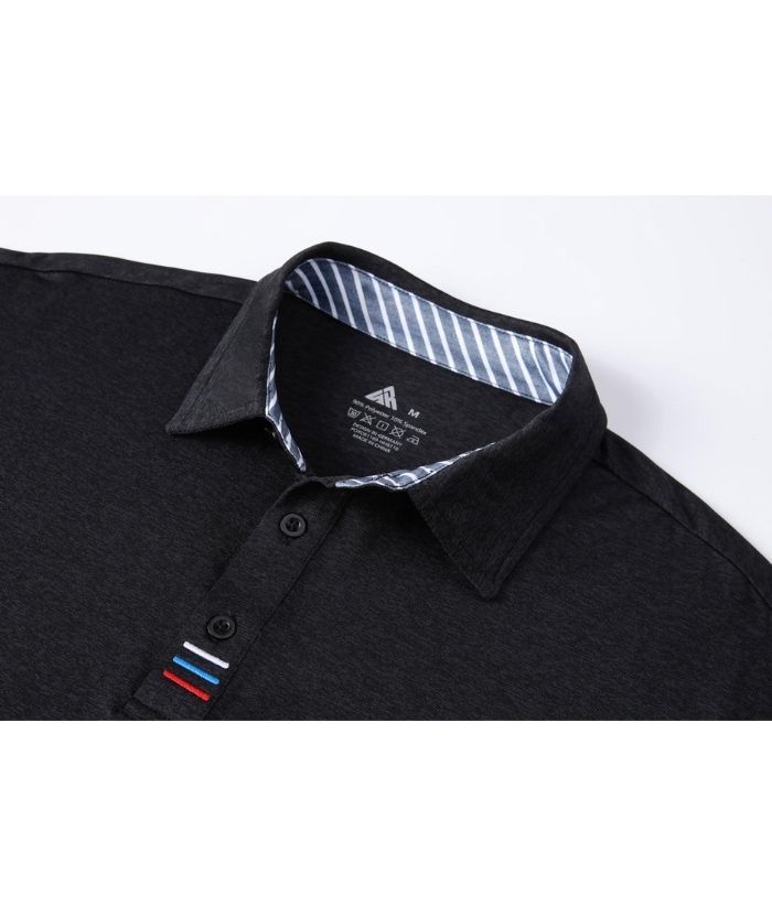 Men's Solid Color Slim Fit Polo Shirt