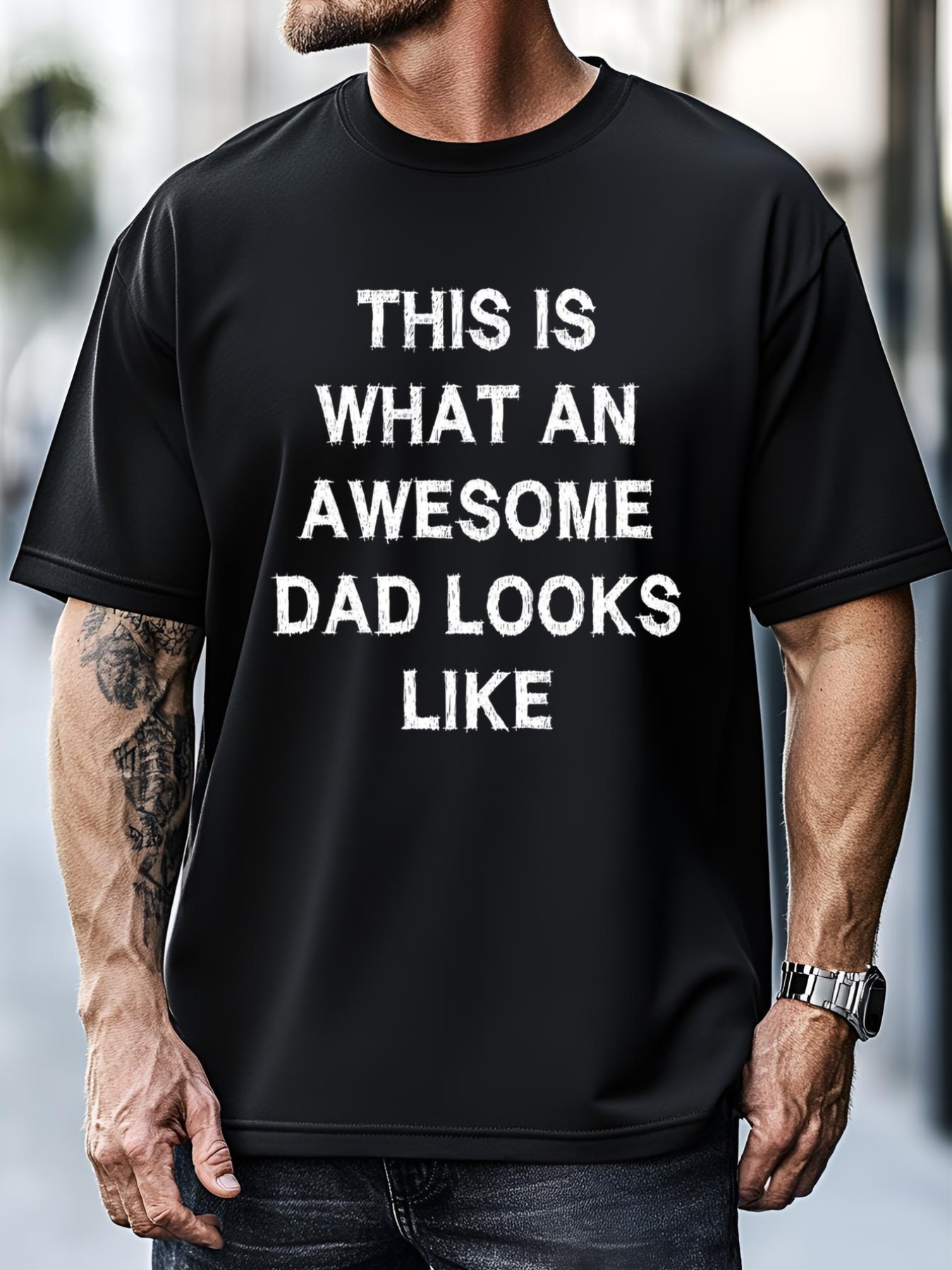 Unisex What An Awesome Dad Looks Like Papa Gift Fathergiftday Husband Gift T-Shirt