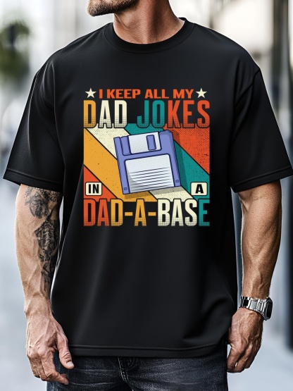 Unisex I Keep All My Dad Jokes In A Dadgiftagiftbase Vintage Fathers Day Great Gift T-Shirt