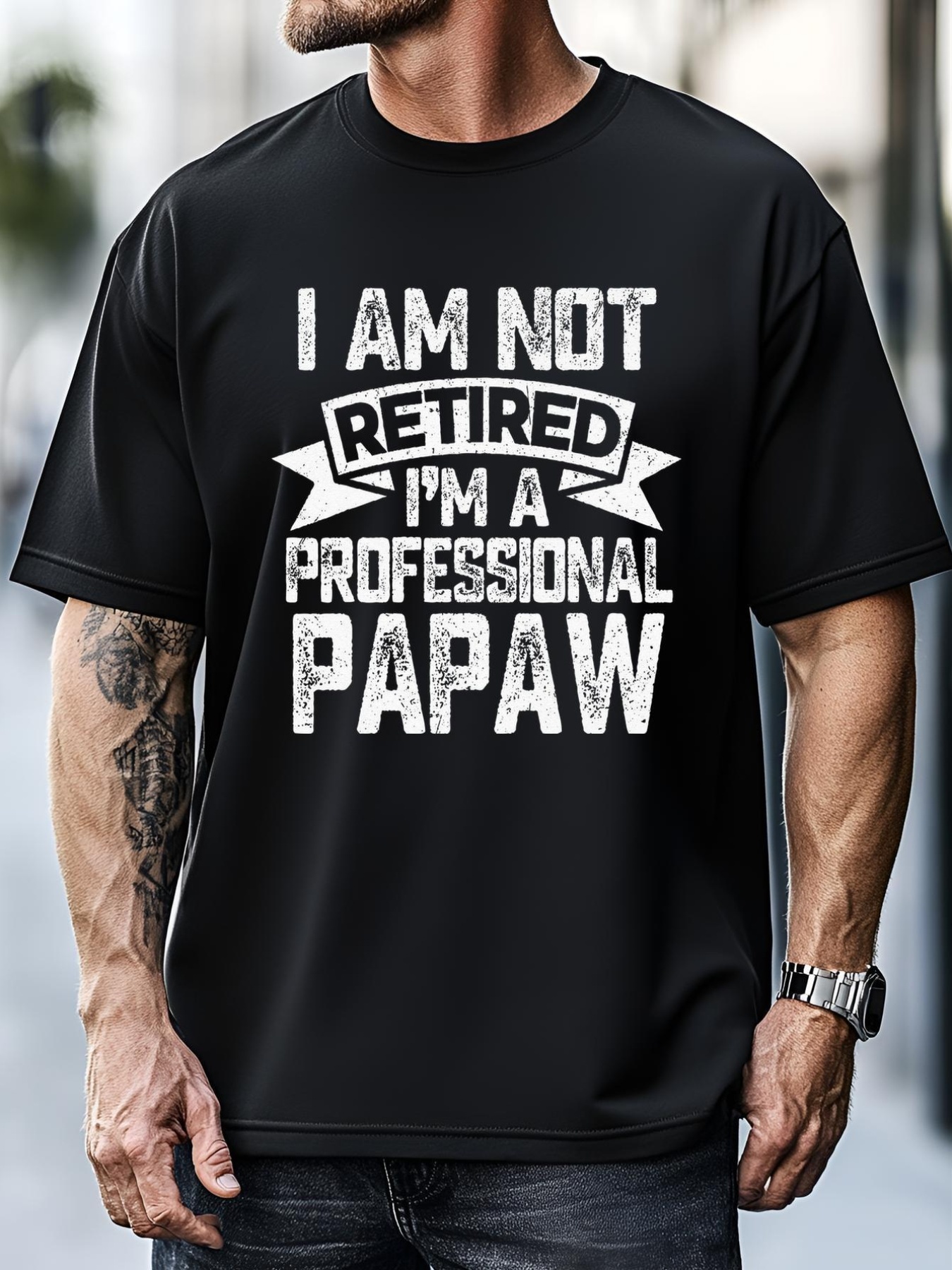 Unisex I Am Not Retired I Am Professional Papaw Grandpa Fathers Day T-Shirt
