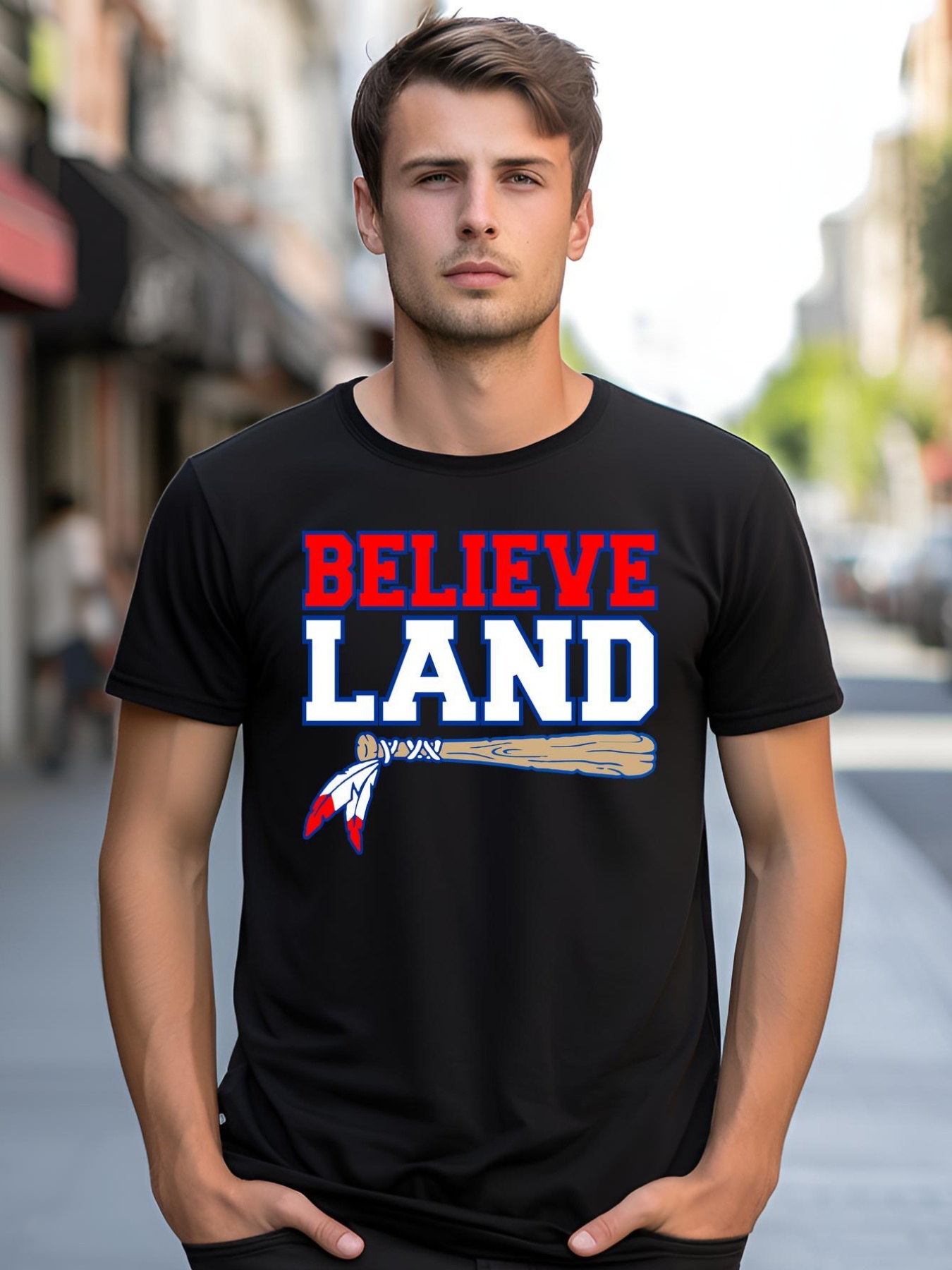 Unisex Cleveland Believe Land Baseball Bat shirt  Graphic Tee