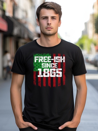 Unisex Usa American Flag Juneteenth June 19 1865 Black History Blm Gift shirt  Graphic Tee