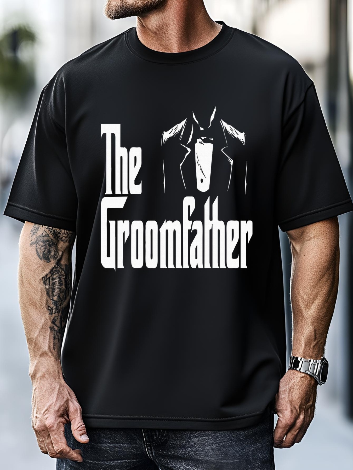 Unisex The Groomfather Wedding Marriage Groom Dad T-Shirt