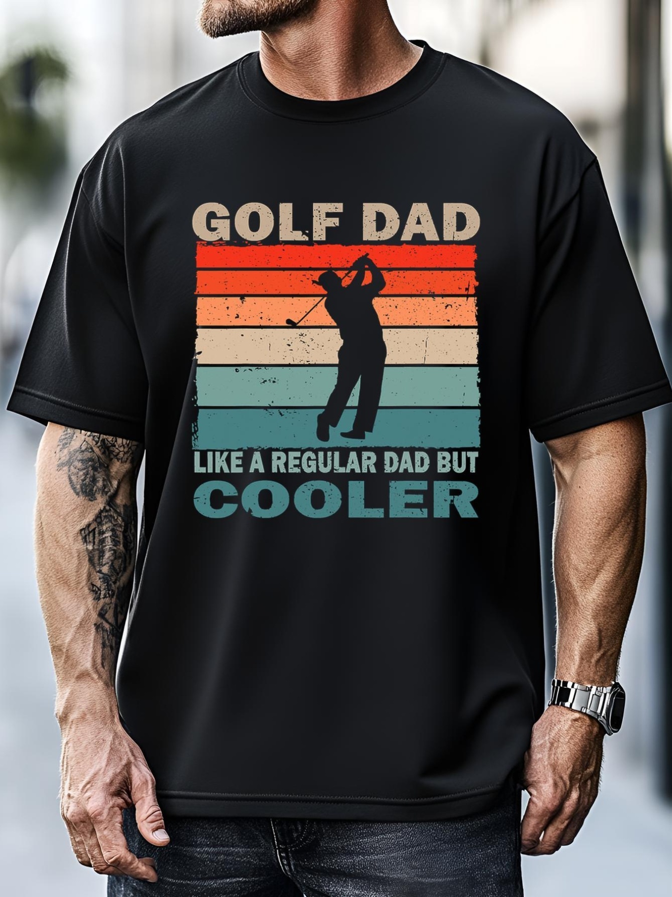 Unisex Retro Vintage Golf Player Dad Golf Gift For Dad Father's Day T-Shirt