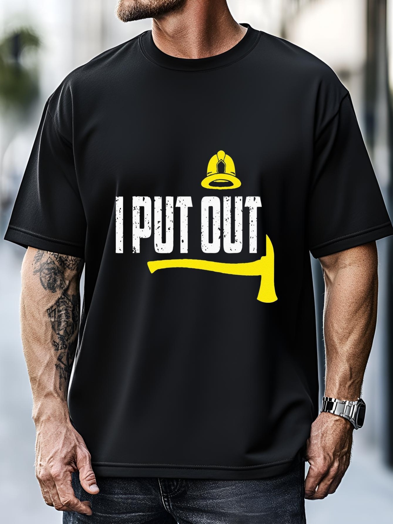 Unisex I Put Out Funny Firefighter Fireman Humor Gift Fathers Day T-Shirt