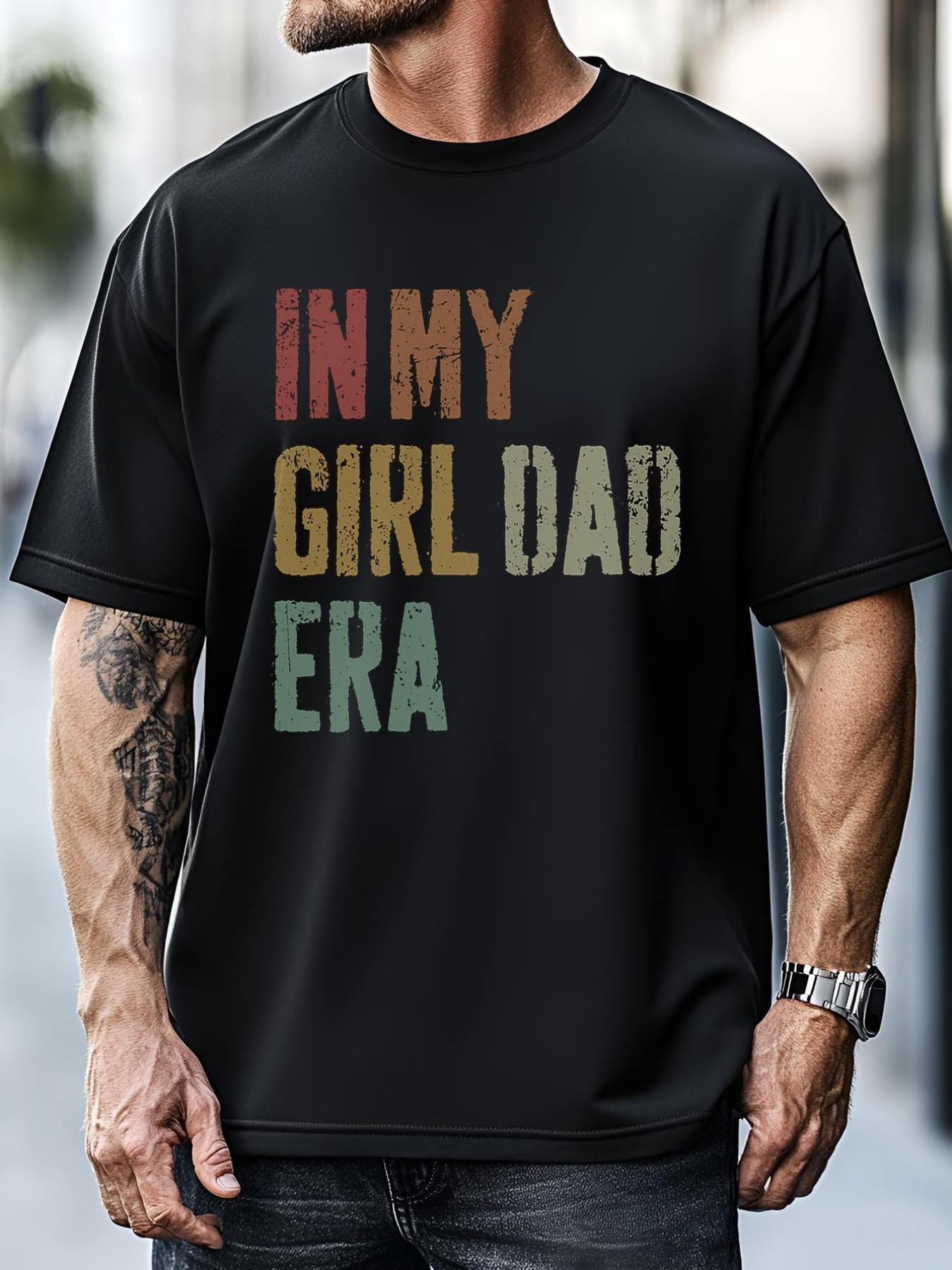 Unisex Funny In My Dad Daughter Era Fathers Day Gifts T-Shirt