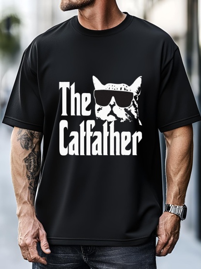 Unisex The Catfather Cat Daddy Funny Gif T-Shirt