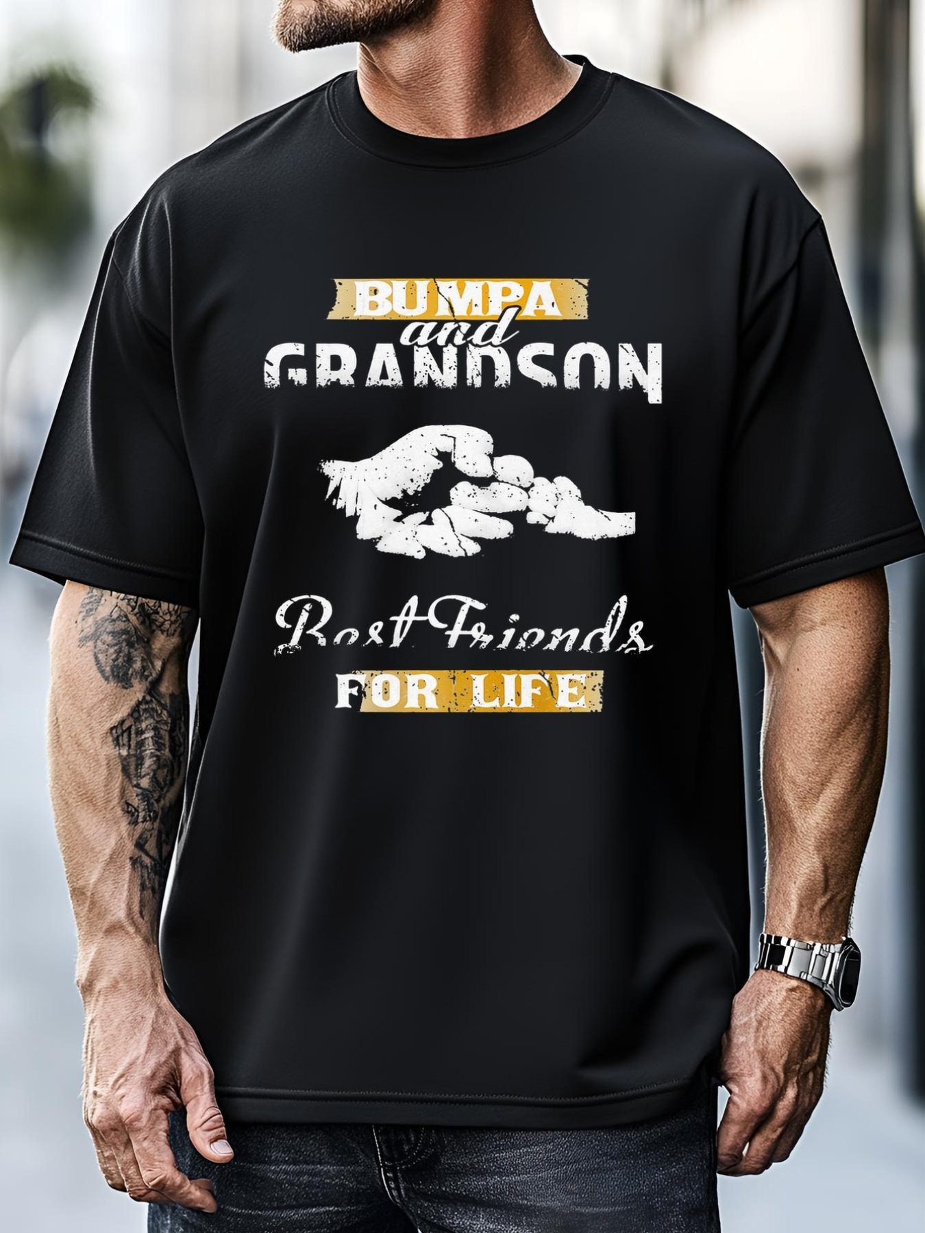 Unisex Bumpa And Grandson Best Friend For Life Fathers Day Gift T-Shirt