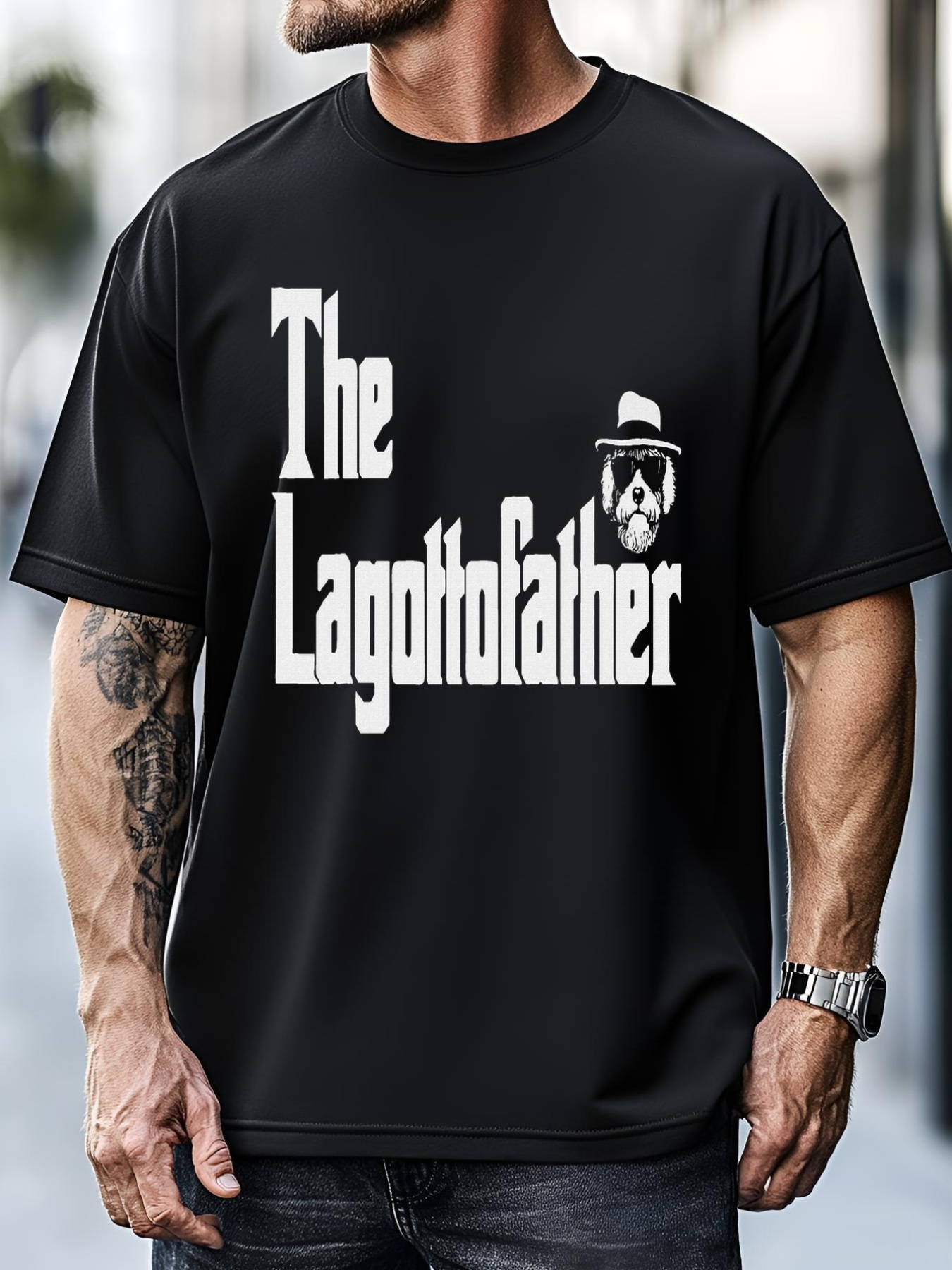 Unisex The Lagottofather Funny Lagotto Romagnolo Dog Dad T-Shirt