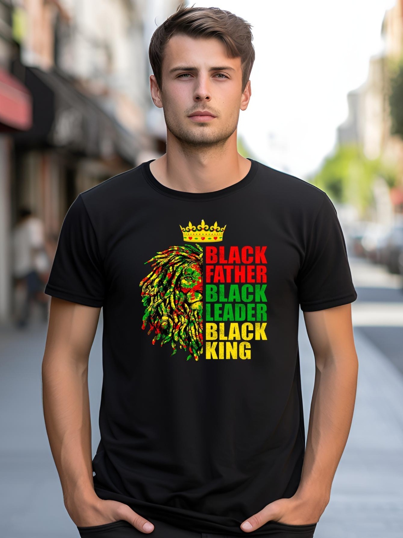 Unisex Juneteenth Black History Month Lion Black Father Leader Gift shirt  Graphic Tee