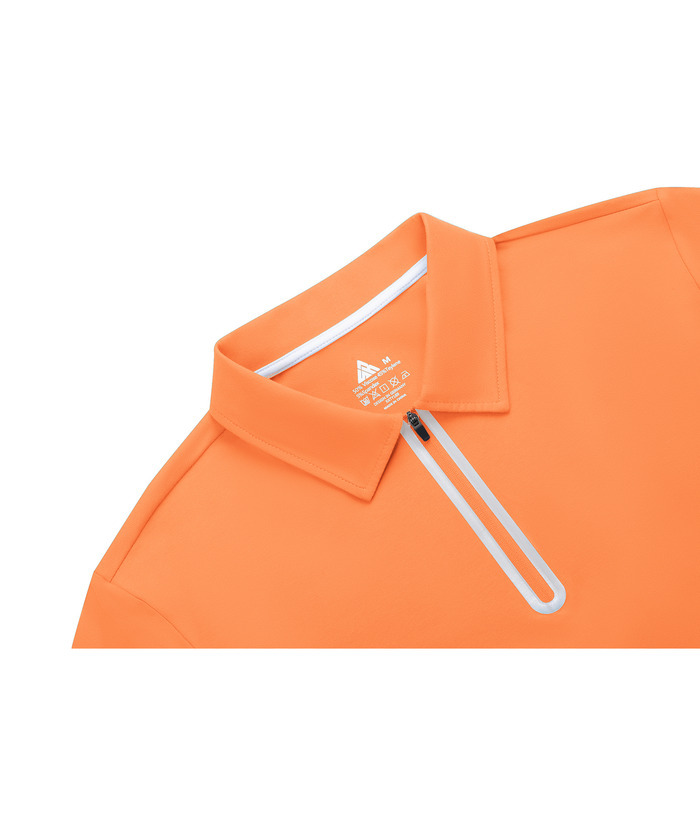 Men's 1/4 Zipper Solid Color Golf Polo Shirt