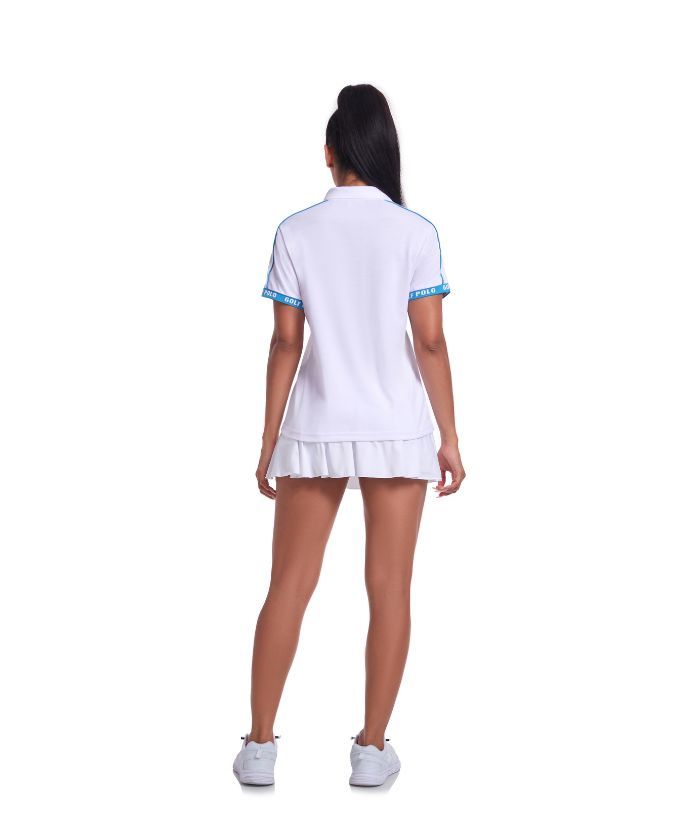 Women's Slim Fit Solid Color Golf Tennis Polo Shirt