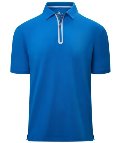 Men's 1/4 Zipper Solid Color Golf Polo Shirt