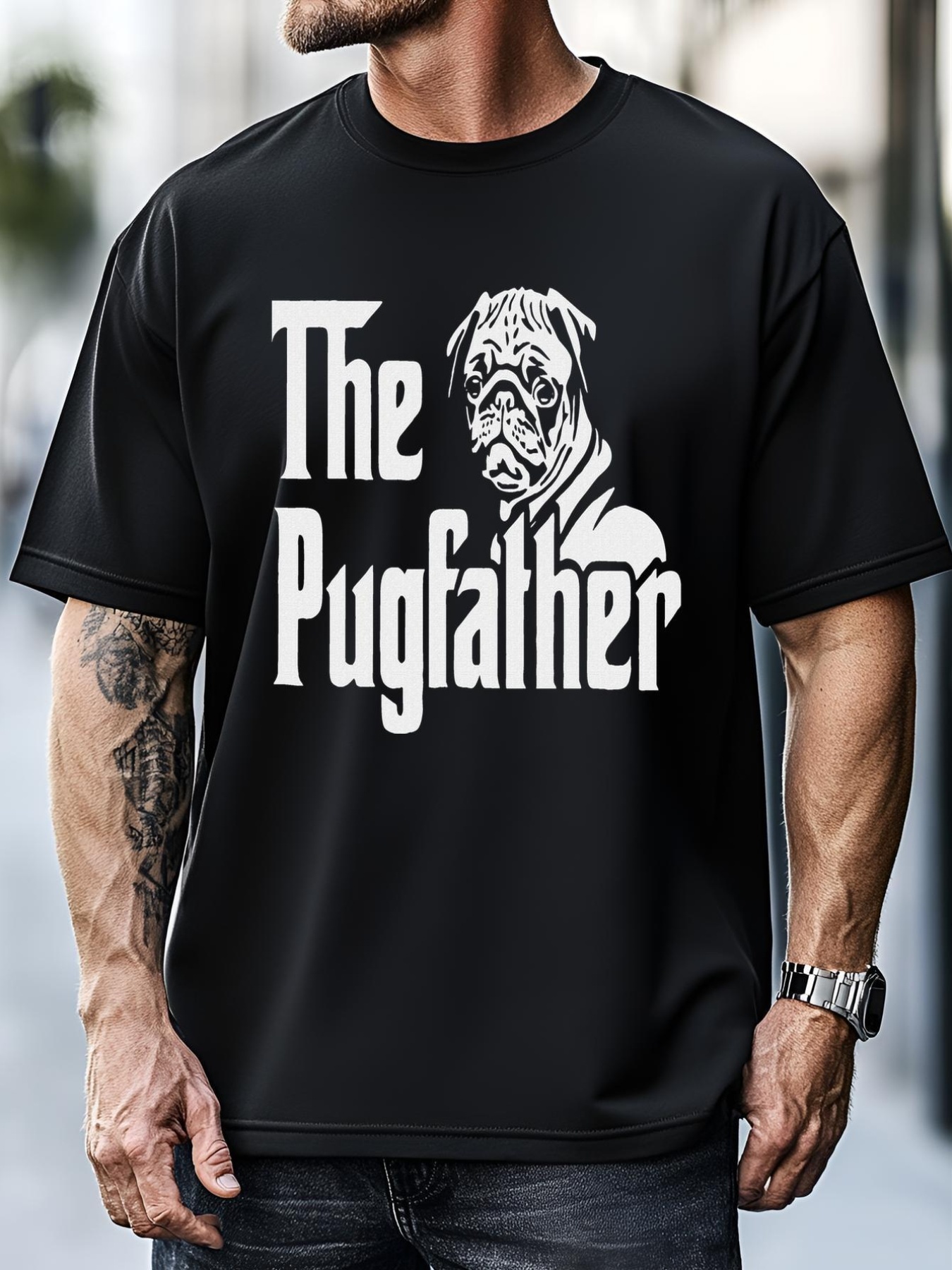 Unisex The Pugfather Dog Lover T-Shirt