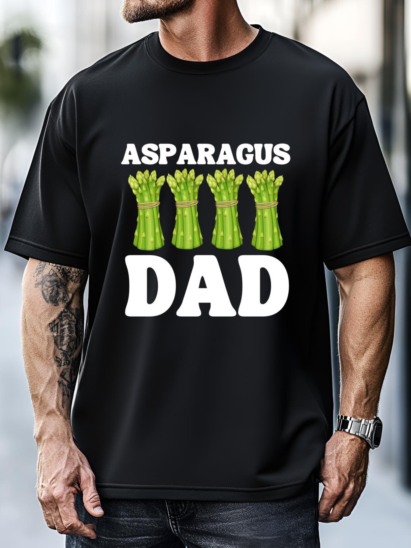 Unisex Funny Asparagus Dad Vegetable Fathers' Day Gardener Lover Meaningful Gift T-Shirt