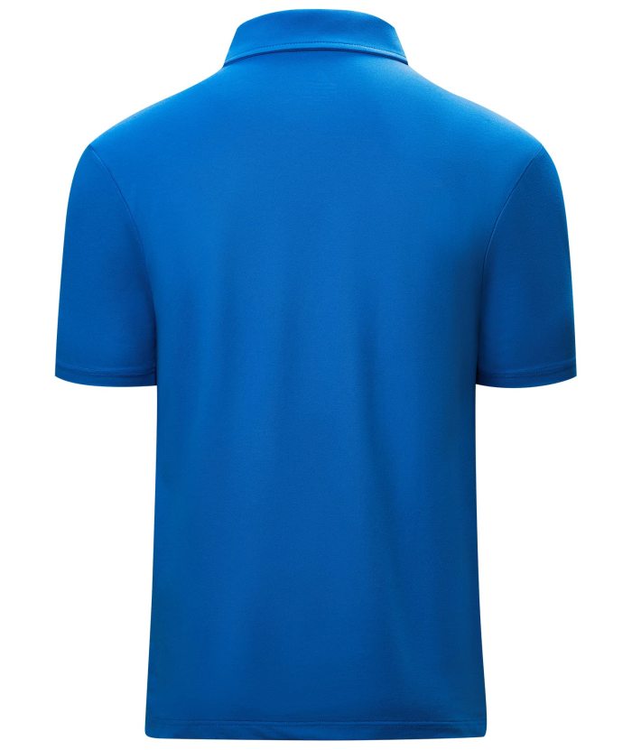 Men's 1/4 Zipper Solid Color Golf Polo Shirt