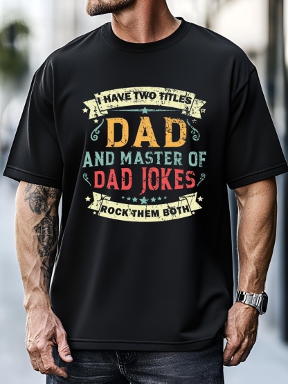 Unisex Fathers Day From Daughter Master of Dad Jokes Funny Dad T-Shirt