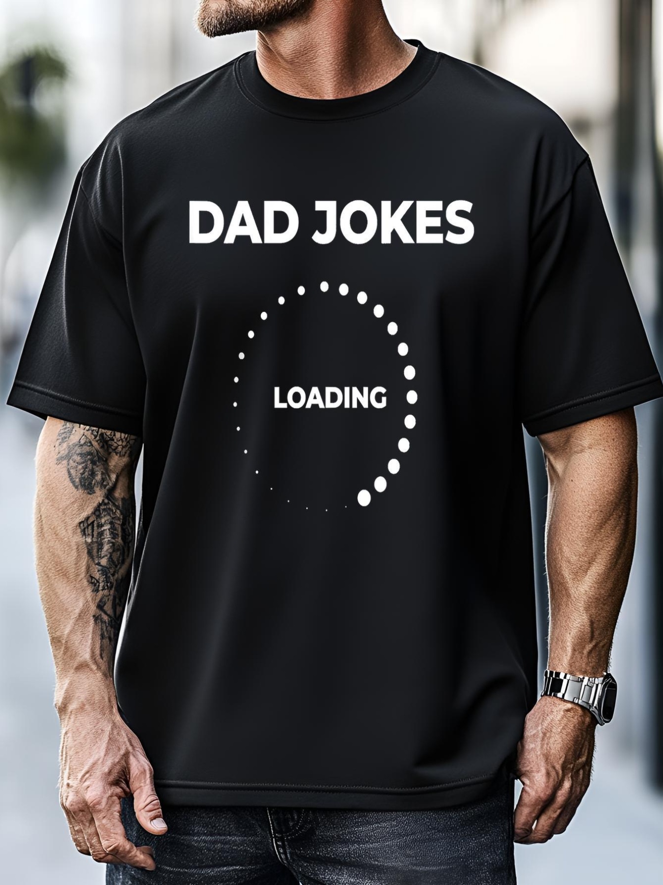 Unisex Dad Jokes Loading Funny Silly Father Day T-Shirt