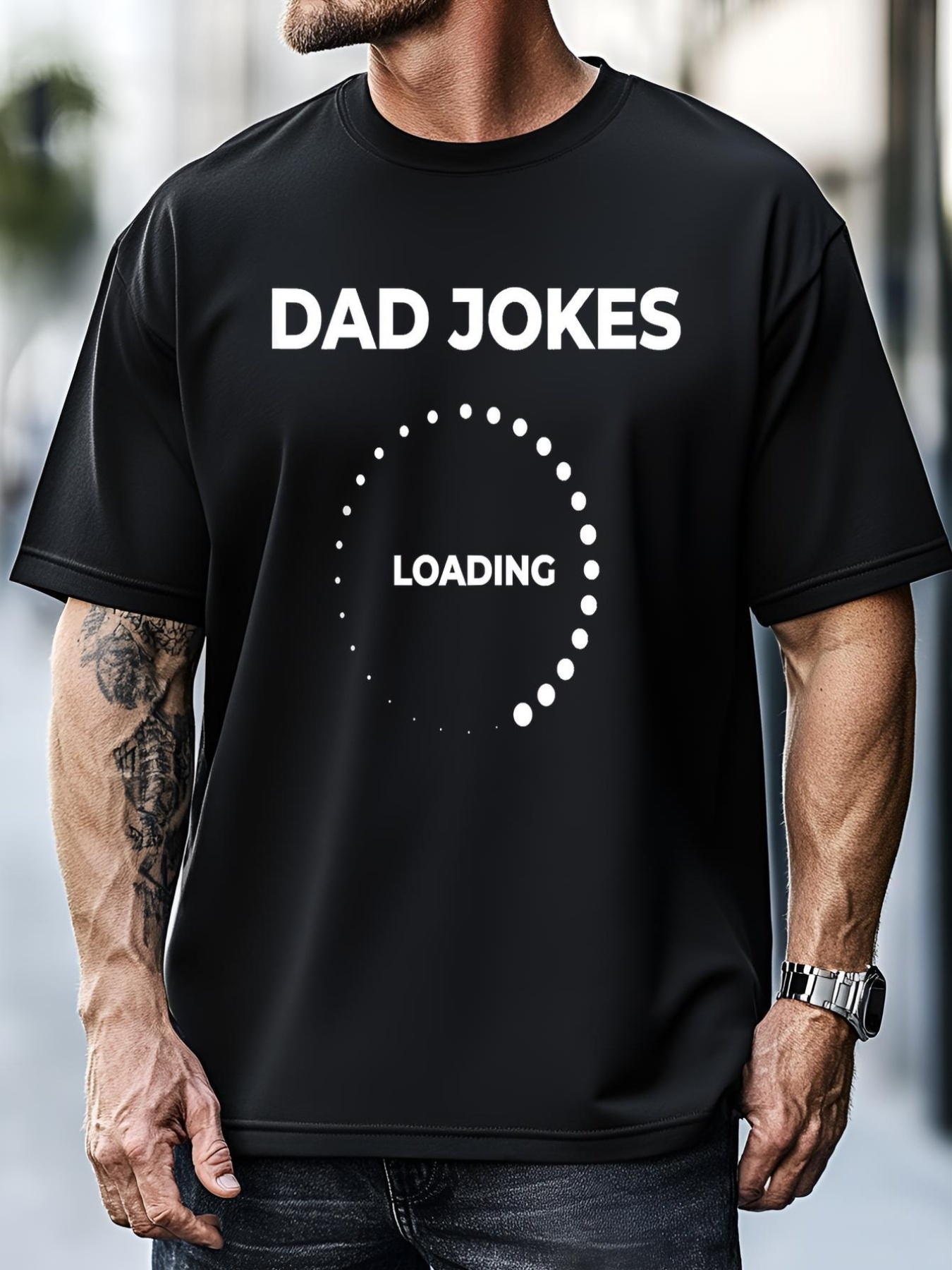 Unisex Dad Jokes Loading Funny Silly Father Day T-Shirt