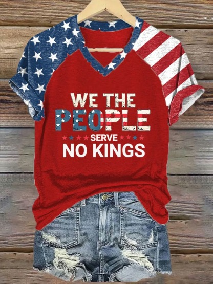 Women's We The People American Flag Print Graphic Tee